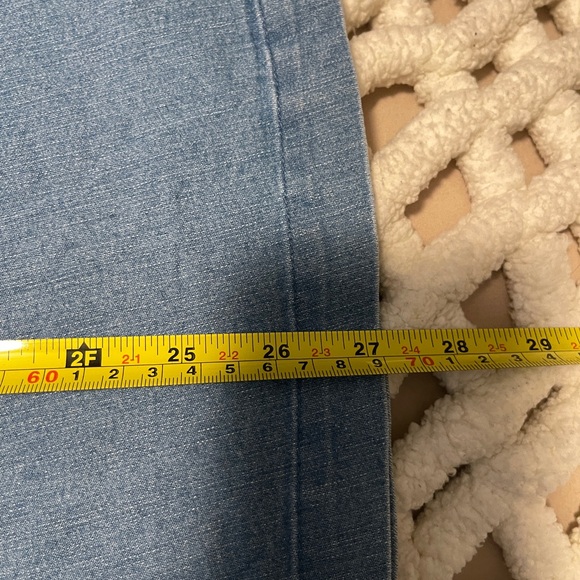 Vintage BonWorth Jean Skirt Womens Medium Petite Blue Prairie Midi Gardencore - Picture 11 of 11